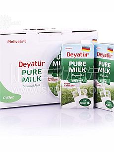 德亚 脱脂牛奶礼盒 1L*6