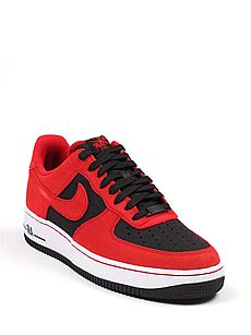 NIKE耐克 男子AIR FORCE 1复刻鞋488298-619[黑/大学红 42 42]