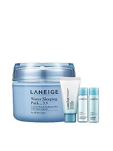 LANEIGE兰芝夜间锁水修护面膜套装（修护面膜80ml+洁颜膏30ml+精华水25ml+保湿乳25ml）[80ml+30ml+25ml+25ml]