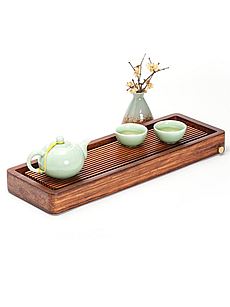 光合生活 《恋》重竹茶盘 储排水式功夫茶具 创意琴式茶船茶海茶台茶托120301-3029[褐色 45*15*4.5cm]