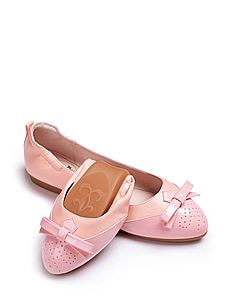 银泰武林店reemoor睿慕英伦风尖头舒卷鞋RM-251297[粉红色 34]