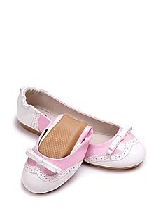 银泰武林店reemoor睿慕撞色布洛克风格甜美舒卷鞋RM-251294[粉红色 34]