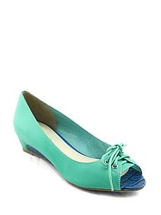 银泰武林店le saunda 莱尔斯丹 女鞋SAUNDA5M31431[绿色羊皮 220]