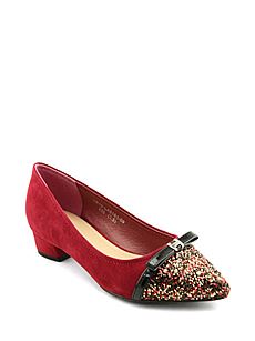 银泰武林店LESELE莱思丽女鞋YR15-LA5161-09[酒红色 230]