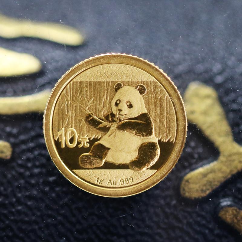 中国金币 2017年熊猫1克金币投资纪念币 配盒