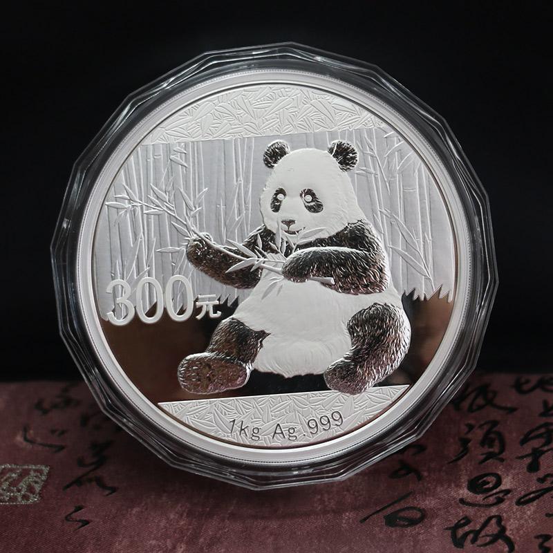 中国金币 2017年熊猫1公斤精制银币 熊猫投资