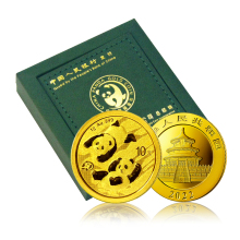 中国金币 2022年熊猫金质纪念币.配绿盒.中国人民银行发行 [1克金币配绿盒]