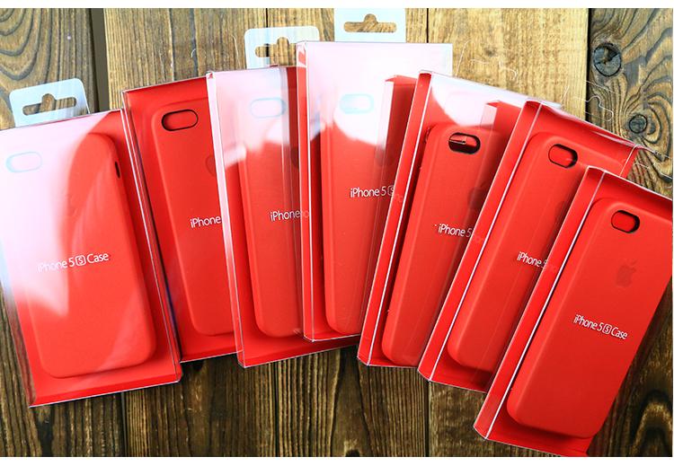 苹果 iphone5 5s SE手机壳原装 苹果保护壳 红