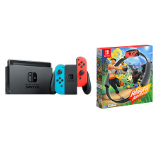 任天堂 Nintendo Switch 国行续航增强版主机&健身环大冒险 体感游戏 套装