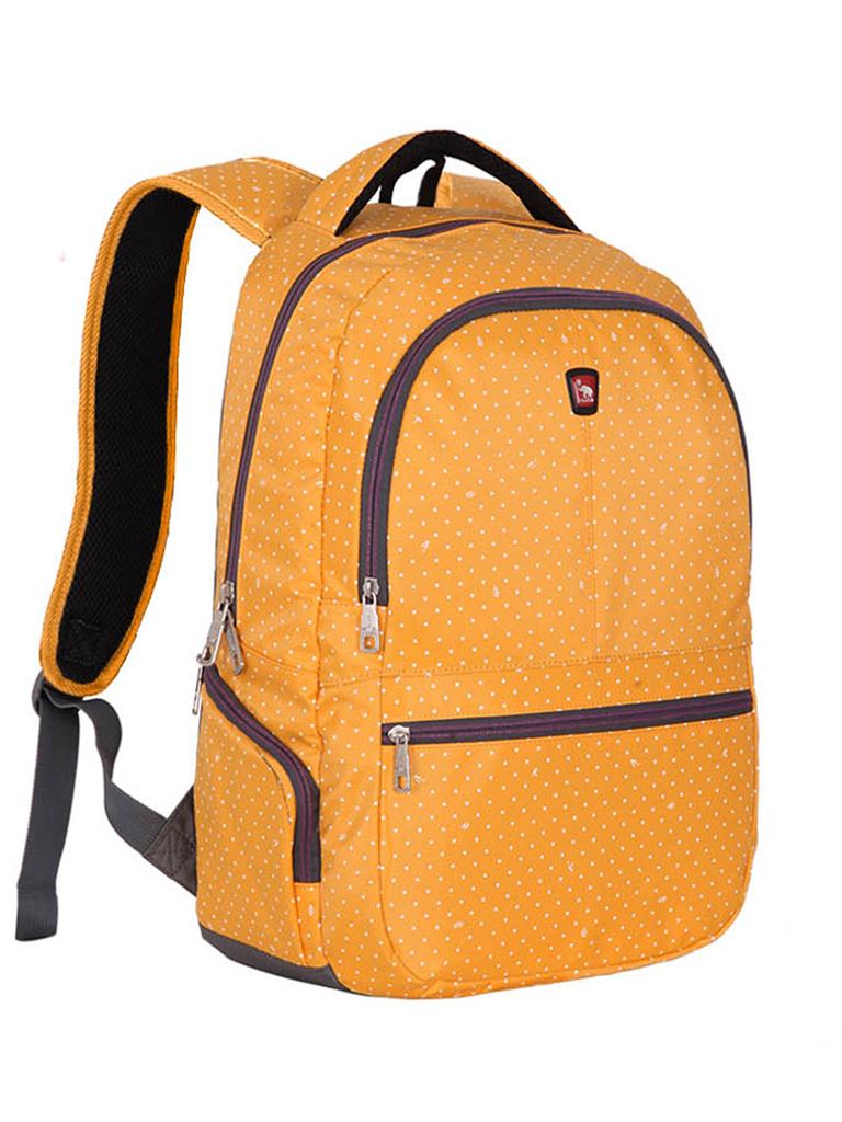 爱华仕旅游背包 学院风男女书包 旅行包 中学生双肩包女包潮4129黄色