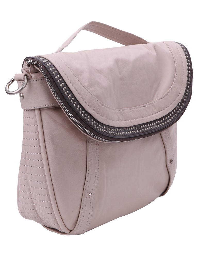 bcbg-maxazria女士皮制邮差包[花岗石色 38*26*13 cm]