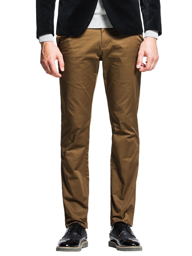 新品首降[50%off]selected思莱德男士光泽微弹面料休闲长裤f