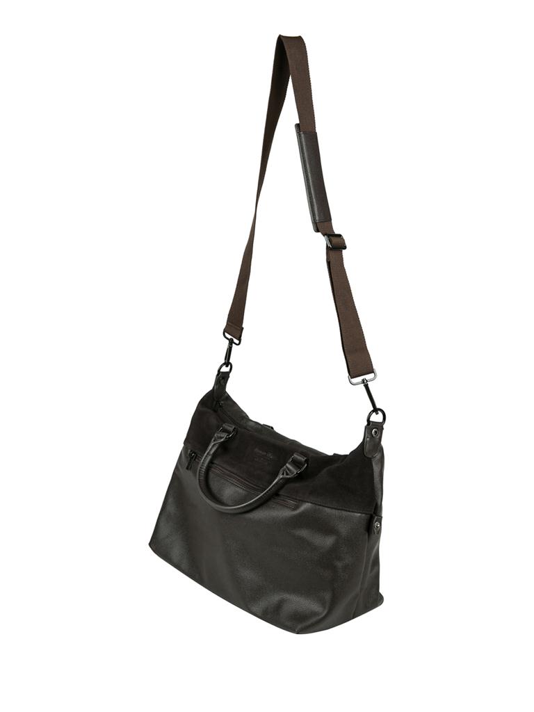 selected思莱德2015年春季男绒面革pu拼接商务背提包sh|41518500108f