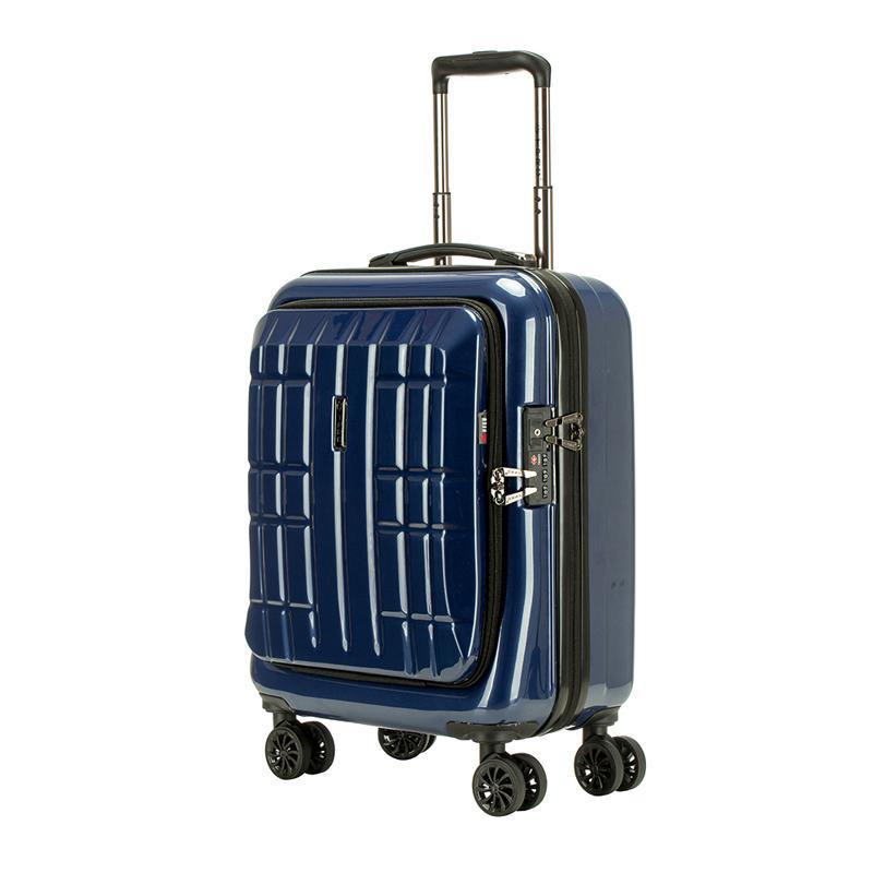 巧克力前置口袋商务拉杆箱 [蓝色] - 员工福利-民生员工专享购物平台