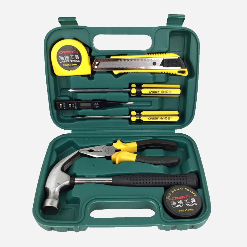 瑞德 五金工具组合工具套装组套工具箱 011009a [黑色 黄色]